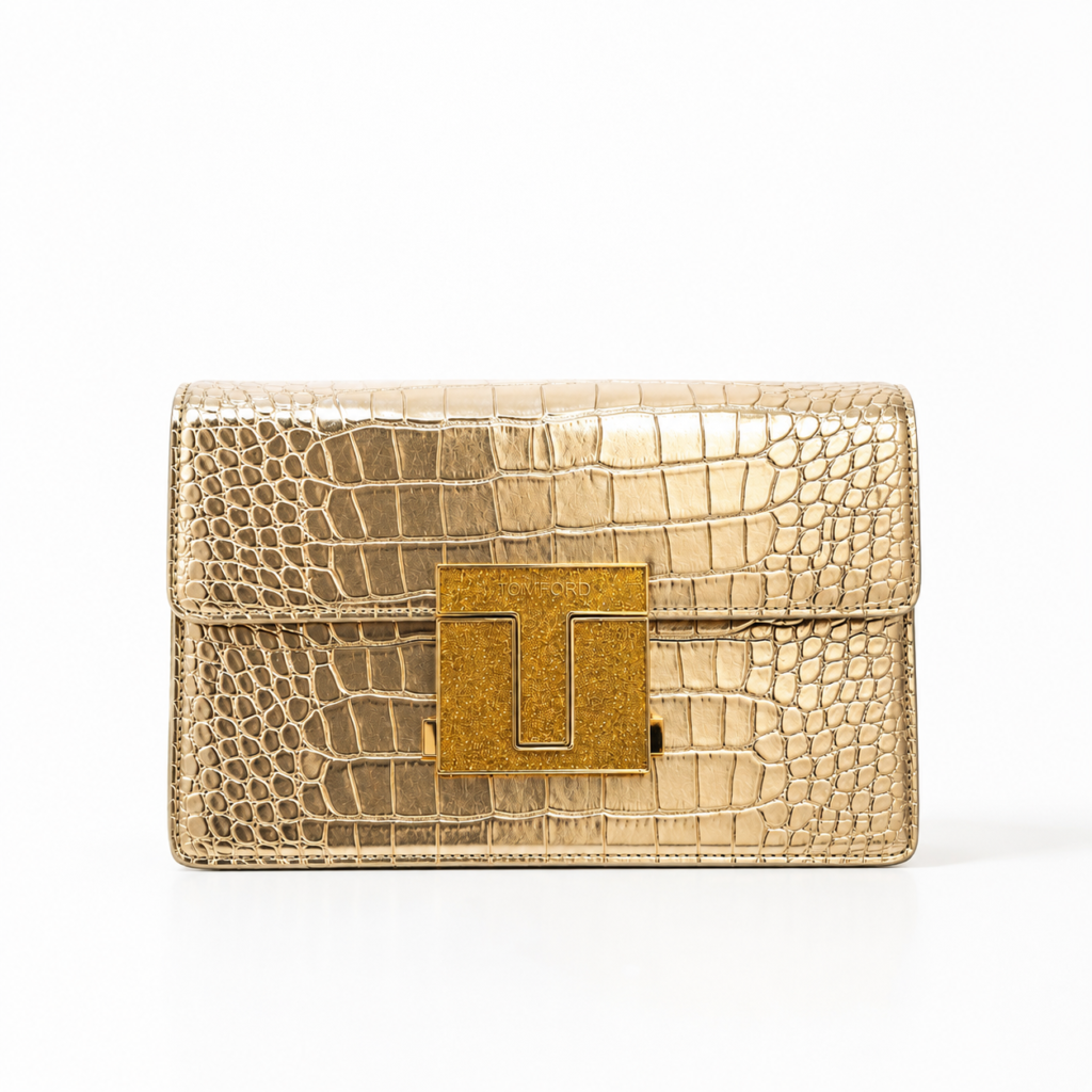 Tom Ford Frosted Croc Luxe Clutch
